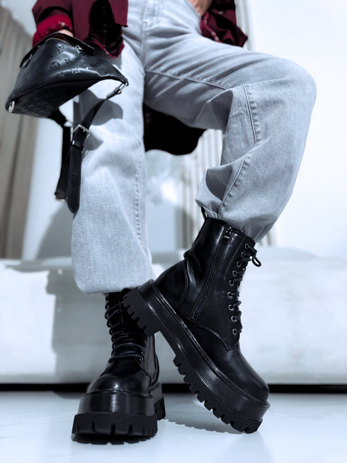 ЧЁРНЫЕ сапоги "SILENT" Y2093